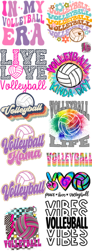 Volleyball Vibes 60x22" DTF Ready to Ship Gang Sheet