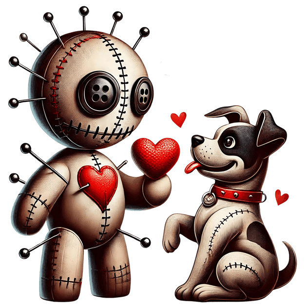 Voodoo Dog Valentine DTF (direct-to-film) Transfer – Twisted Image ...