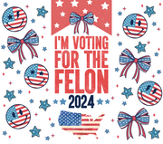 Voting for the Felon USA UV DTF Wraps for 20 oz Skinny Tumbler