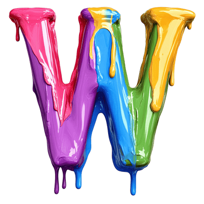 W Color Drip DTF (direct-to-film) Transfer