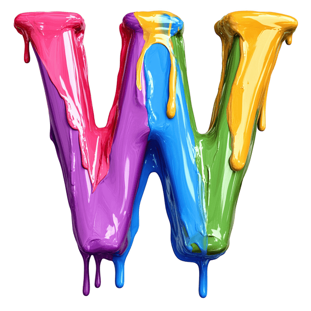 W Color Drip DTF (direct-to-film) Transfer