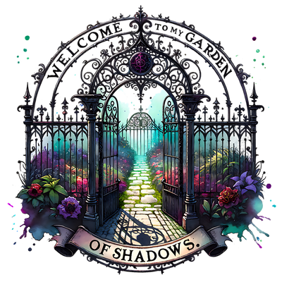 WELCOME TO MY GARDEN OF SHADOWS DTF (direct-to-film) Transfer