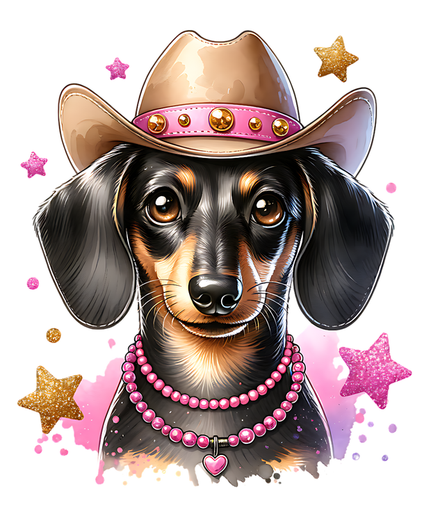 WESTERN DACHSHUND DTF (direct-to-film) Transfer