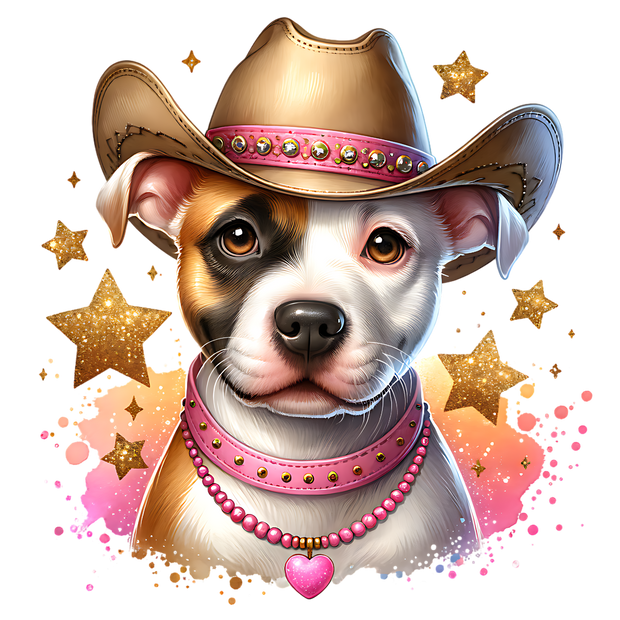 WESTERN PITBULL DTF (direct-to-film) Transfer