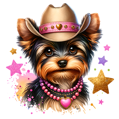 WESTERN YORKIE DTF (direct-to-film) Transfer