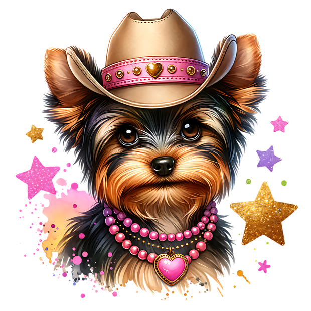 WESTERN YORKIE DTF (direct-to-film) Transfer