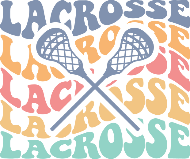 Wavy Text Lacrosse DTF (direct-to-film) Transfer