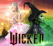 Wicked With Witch And Princess In Yellow Emerald City Backdrop  20 oz Skinny Tumbler Wrap