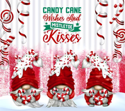 Wishes & Kisses Gnomes & Canes 20 oz Skinny Tumbler Wrap