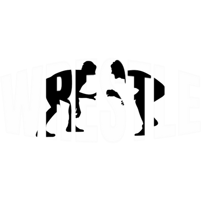 Wrestle in White Font DTF (direct-to-film) Transfer
