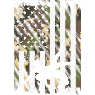 Wrestlers in Camo Flag DTF (direct-to-film) Transfer