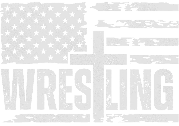 Wrestling Cross & Flag DTF (direct-to-film) Transfer