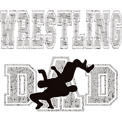 Wrestling Dad Black Images of Wrestlers DTF (direct-to-film) Transfer