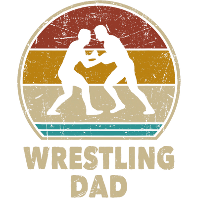 Wrestling Dad Distressed Image DTF (direct-to-film) Transfer