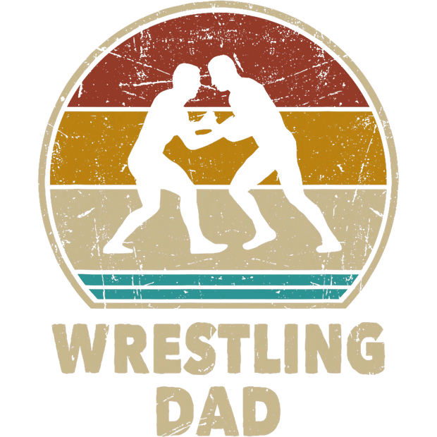 Wrestling Dad Distressed Image DTF (direct-to-film) Transfer