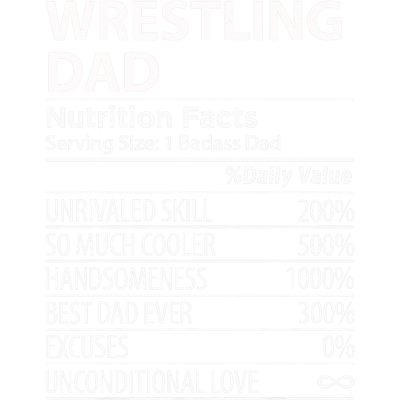 Wrestling Dad Nutrition Facts DTF (direct-to-film) Transfer