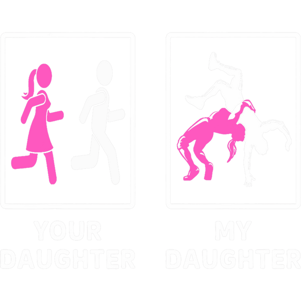 Wrestling Daughter Flipping DTF (direct-to-film) Transfer