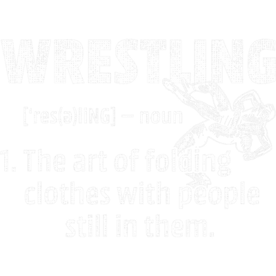 Wrestling Definition White Font DTF (direct-to-film) Transfer