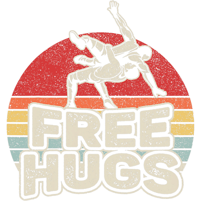 Wrestling Distressed Free Hugs DTF (direct-to-film) Transfer