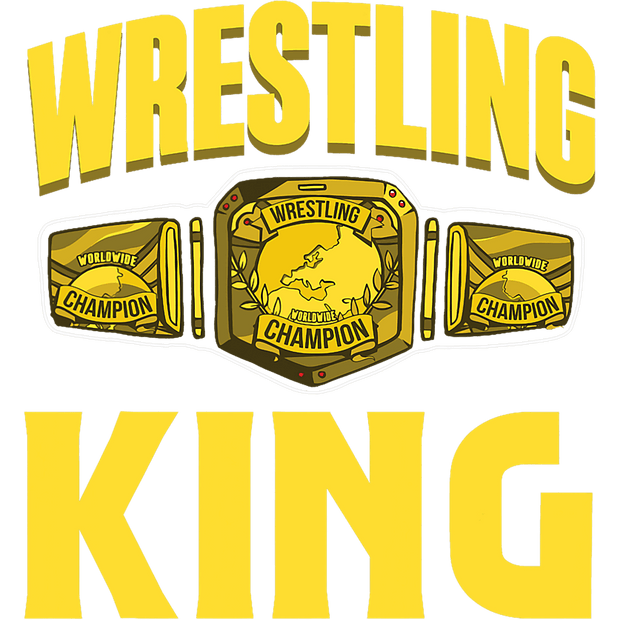 Wrestling King Yellow Belt DTF (direct-to-film) Transfer