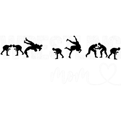Wrestling Mom with Heart DTF (direct-to-film) Transfer
