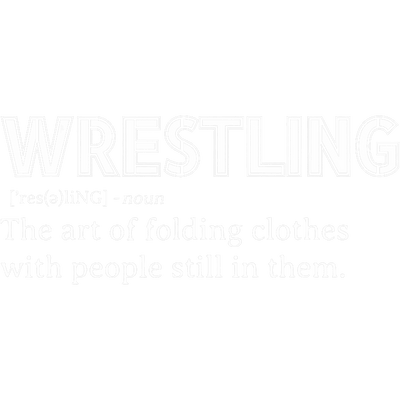 Wrestling White Stencil Font DTF (direct-to-film) Transfer