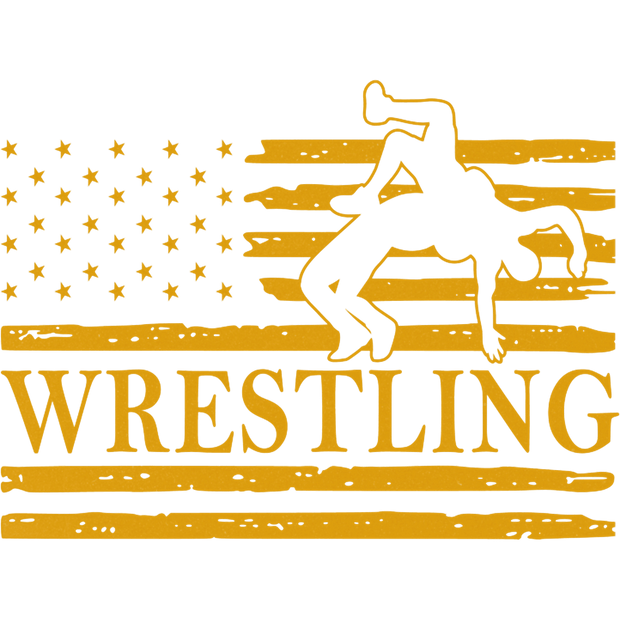 Wrestling Yellow Flag DTF (direct-to-film) Transfer