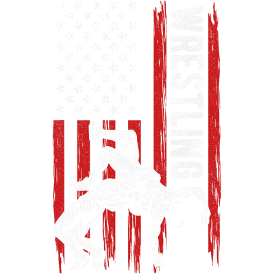 Wrestling in Shredded USA Flag DTF (direct-to-film) Transfer