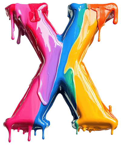 X Color Drip DTF (direct-to-film) Transfer