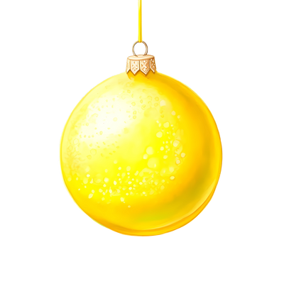 Yellow Ball Ornament DTF (direct-to-film) Transfer