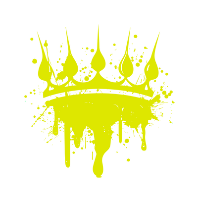 Yellow Crown Color Drip DTF (direct-to-film) Transfer