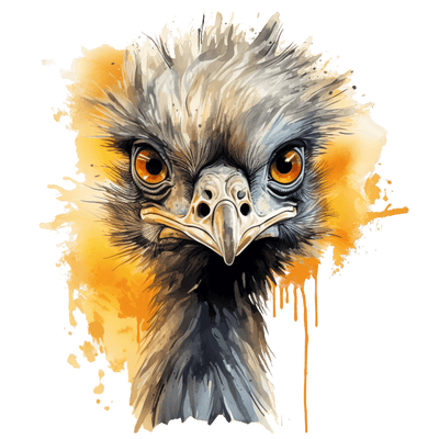 Yellow Eyed Emu DTF (direct-to-film) Transfer