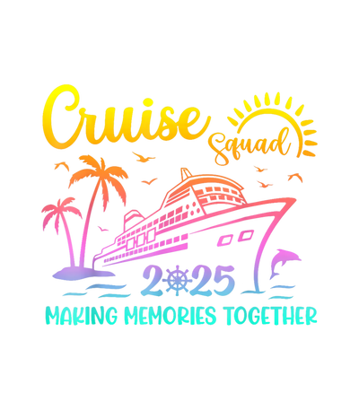 Yellow Font Cruise Squad DTF (direct-to-film) Transfer