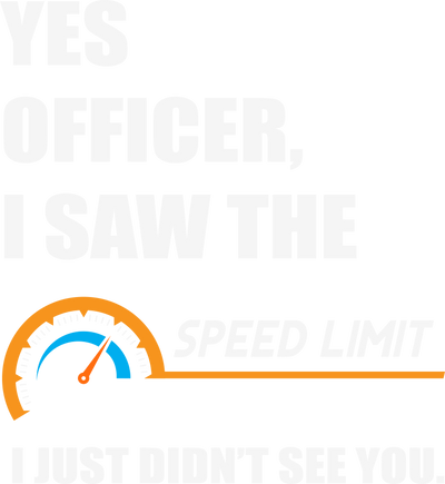 Yes Officer in White Font DTF (direct-to-film) Transfer