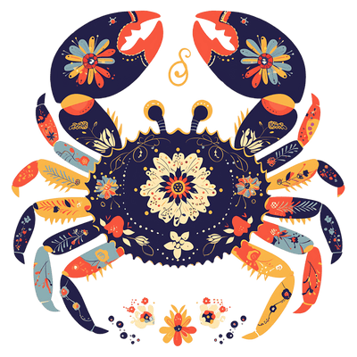 Zodiac Cancer Crab DTF (direct-to-film) Transfer