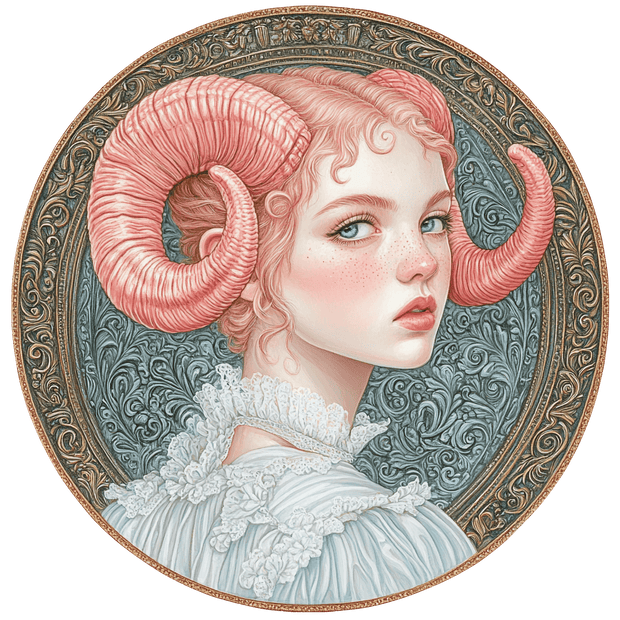 Zodiac Girl Ram DTF (direct-to-film) Transfer