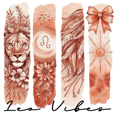 Zodiac Leo Brushstrokes DTF (direct-to-film) Transfer