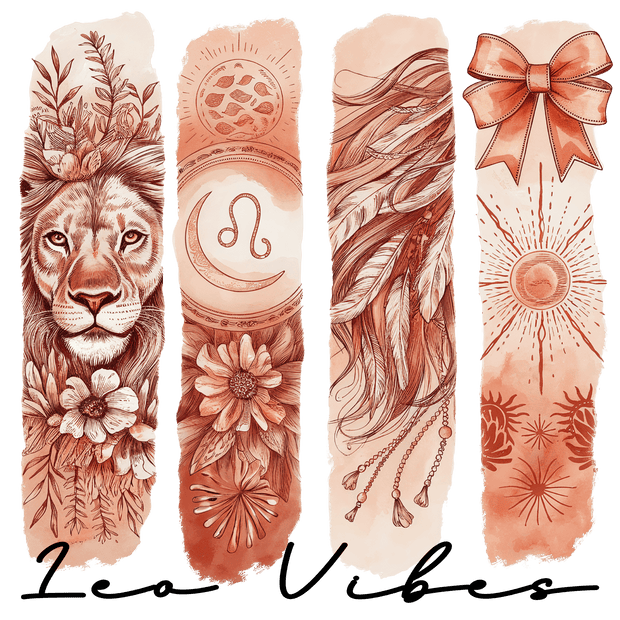 Zodiac Leo Brushstrokes DTF (direct-to-film) Transfer