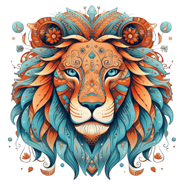 Zodiac Leo Lion Two Colors DTF (direct-to-film) Transfer