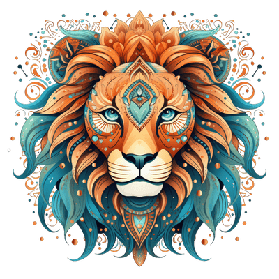 Zodiac Lion Leo DTF (direct-to-film) Transfer