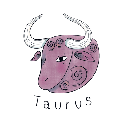 Zodiac Purple Taurus DTF (direct-to-film) Transfer