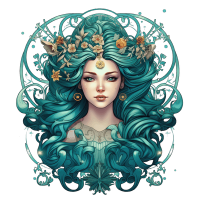 Zodiac Virgo Woman DTF (direct-to-film) Transfer