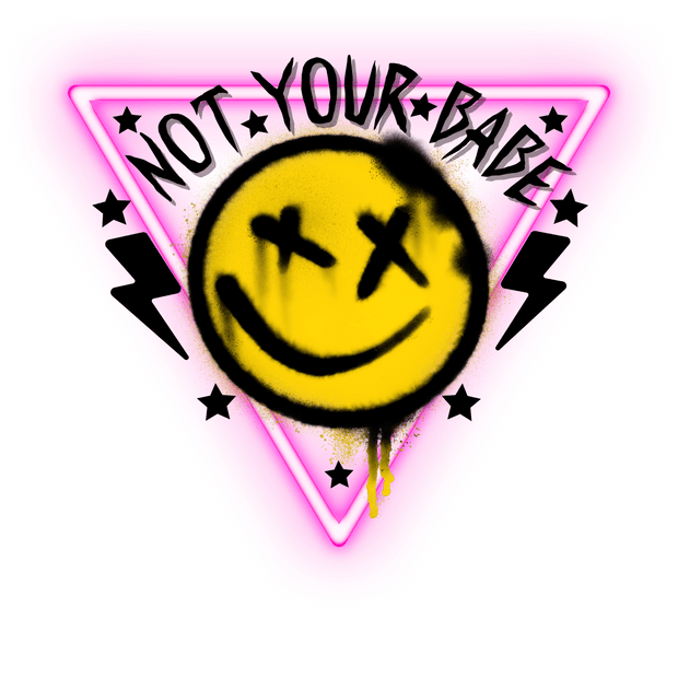 Adult (Not Your Babe (Smiley + Lightning Bolt) - DTFreadytopress