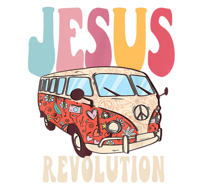 Boho Jesus Revolution Christian Faith DTF (direct-to-film) Transfer - Twisted Image Transfers