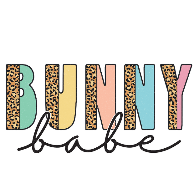 Bunny Babe with Leopard DTF (direct-to-film) Transfer - Twisted Image Transfers