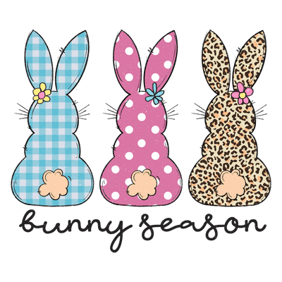 Bunny Season with Plaid, Polka Dot, and Leopard DTF (direct-to-film) Transfer - Twisted Image Transfers