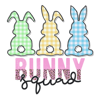 Bunny Squad with Plaid Bunnies DTF (direct-to-film) Transfer - Twisted Image Transfers