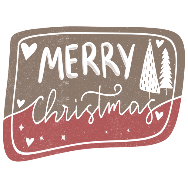 Christmas (Merry Christmas (Pastel Brown + Red) - DTFreadytopress