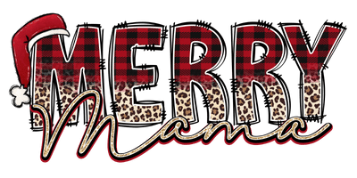 Christmas (Merry Mama (Red Black Plaid + Leopard) - DTFreadytopress