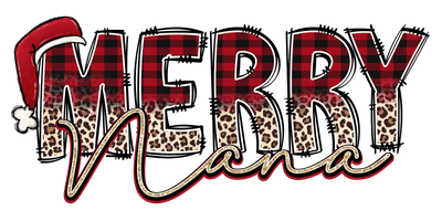 Christmas (Merry Nana (Red Black Plaid + Leopard) - DTFreadytopress